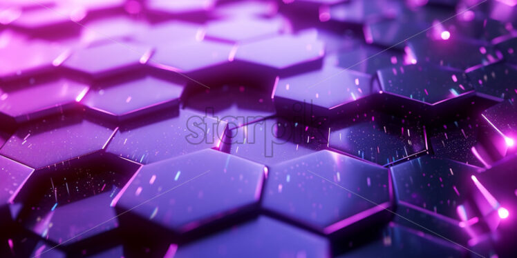 Holographic hexagons creating a mesmerizing texture - Starpik Stock