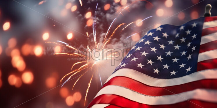 Independence day card background with flag victory - Starpik Stock