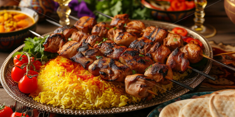 Iranian Grilled Chicken Skewers - Starpik Stock