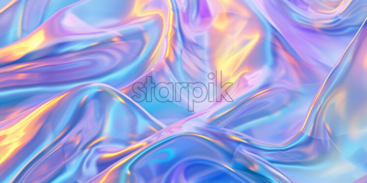 Iridescent waves merging in a seamless pattern - Starpik Stock