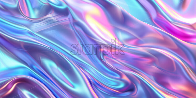 Iridescent waves merging in a seamless pattern - Starpik Stock