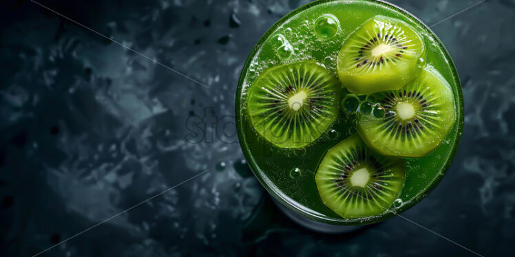 Kiwi juice in a glass - Starpik Stock