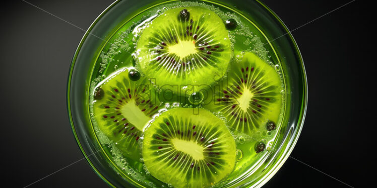 Kiwi juice in a glass - Starpik Stock