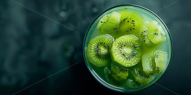 Kiwi juice in a glass - Starpik Stock