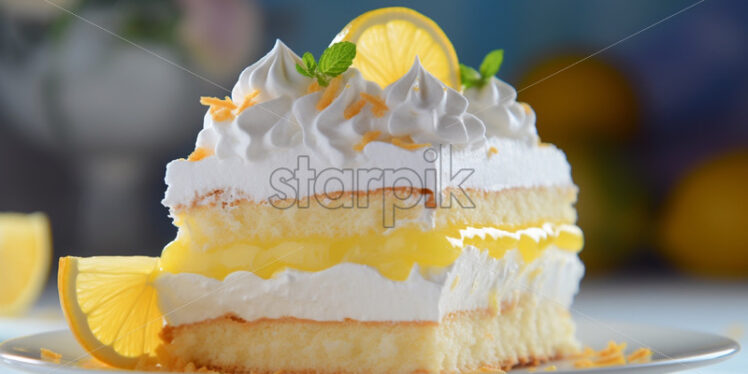 Lemon cake frosting delicious - Starpik Stock