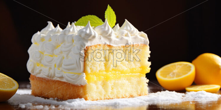 Lemon cake frosting delicious - Starpik Stock