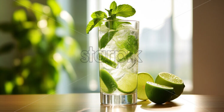 Lime water splash fresh drink - Starpik Stock