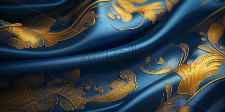 Luxury silk with yellow ornaments background - Starpik Stock