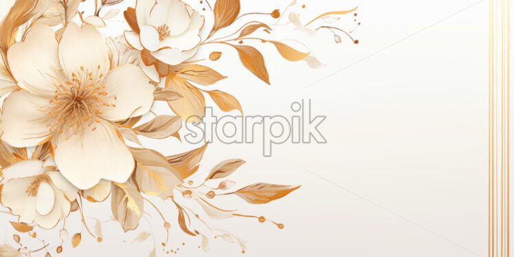 Luxury watercolour card for wedding, ceremony, anniversary - Starpik Stock