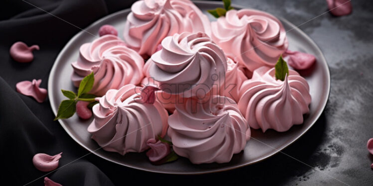 Meringue cookies delicious dessert - Starpik Stock