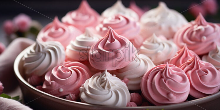 Meringue cookies delicious dessert - Starpik Stock