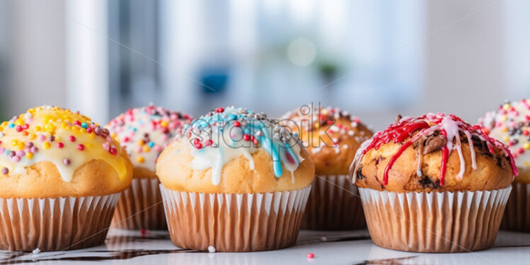 Muffins close up delicious treats - Starpik Stock