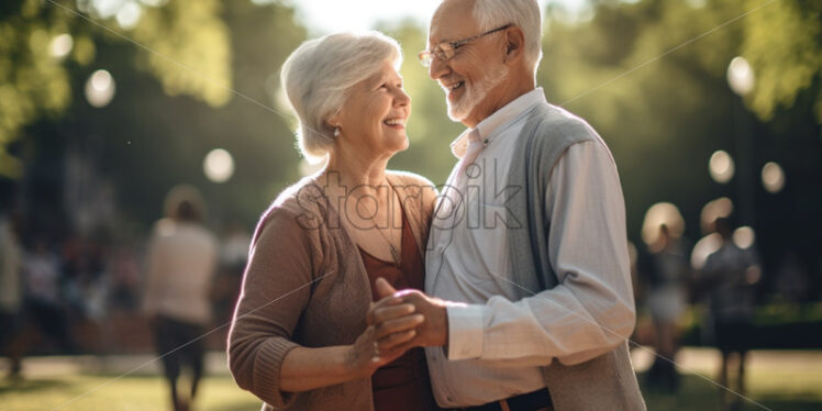 Old couple enjoying time together outdoors - Starpik Stock