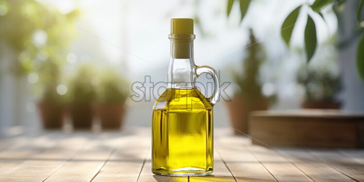 Olive oil in a bottle advert banner - Starpik Stock