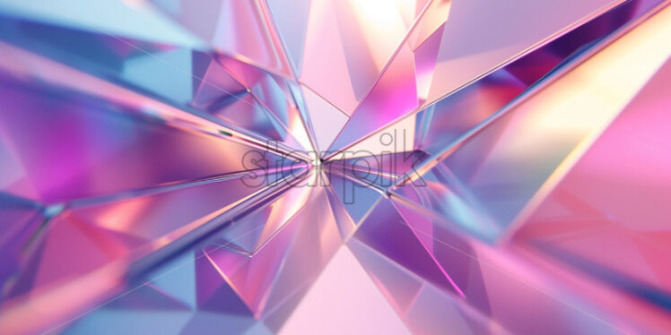 Overlapping holographic triangles in a symmetrical arrangement - Starpik Stock