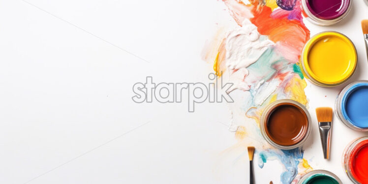 Painting tools poster banner background - Starpik Stock