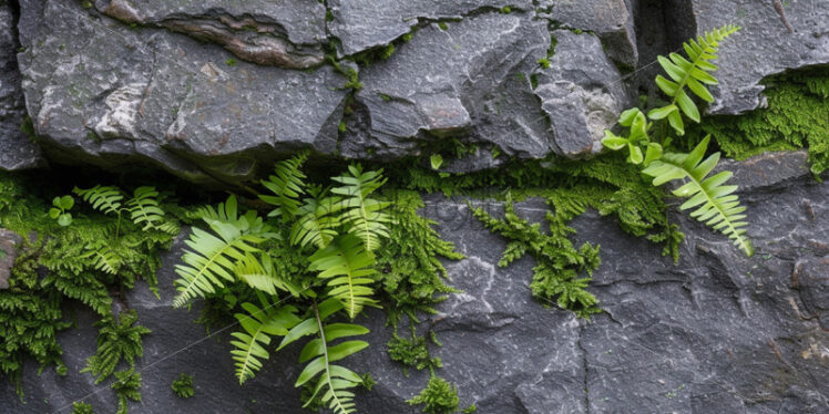 Plants growing out of rocks - Starpik Stock