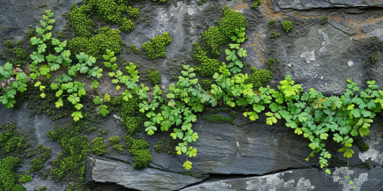 Plants growing out of rocks - Starpik Stock