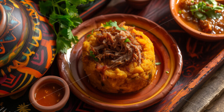 Puerto Rican Mashed Plantain with Cracklings - Starpik Stock