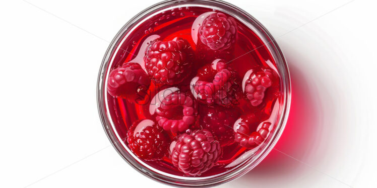 Raspberry juice in a glass - Starpik Stock