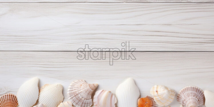 Shell background sea view card - Starpik Stock