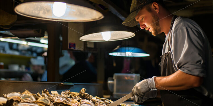 Skilled Oyster Shucker - Starpik Stock