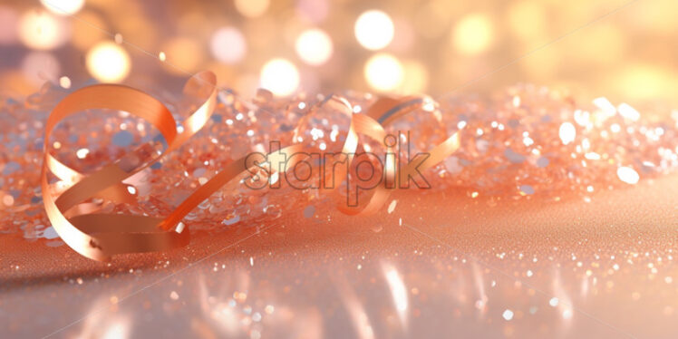 Sparkles peach background bokeh lights - Starpik Stock