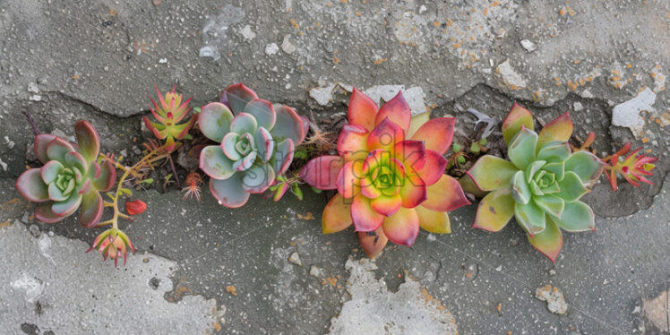 Succulent plants that grow in cracks - Starpik Stock