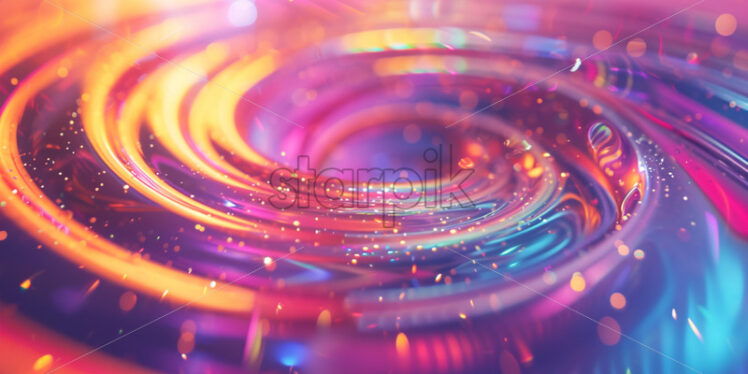 Swirling holographic vortices in a cosmic arrangement - Starpik Stock