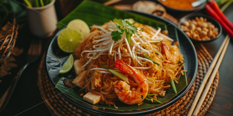 Thai Stir-Fried Seafood Noodle - Starpik Stock