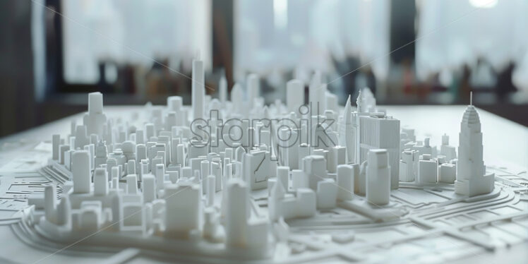 The model of a residential area on an architect's table - Starpik Stock