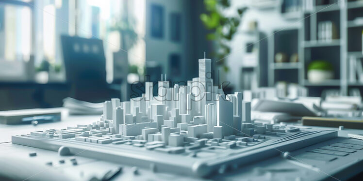 The model of a residential area on an architect's table - Starpik Stock