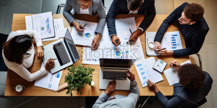 Top view business man in an office - Starpik Stock