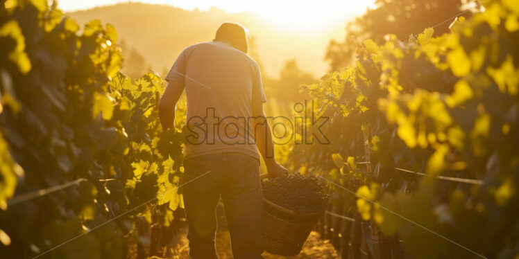 Vineyard Farm Worker - Starpik Stock