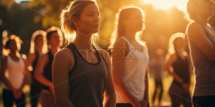 Woman practicing sport outdoors - Starpik Stock