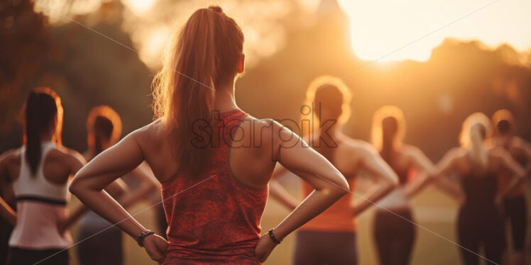 Woman practicing sport outdoors - Starpik Stock