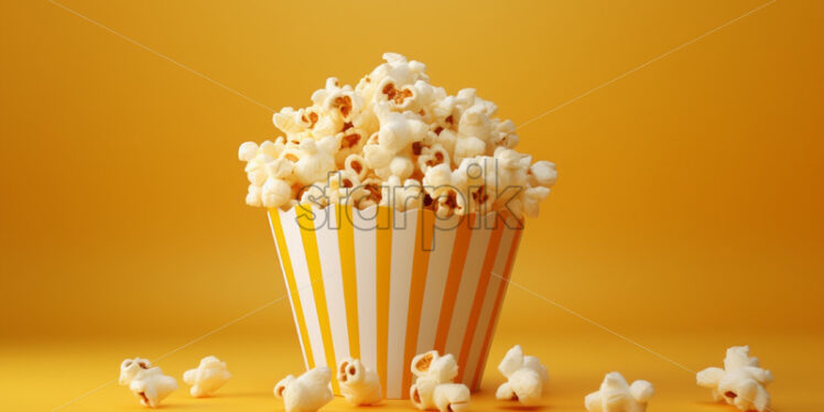 Yellow retro popcorn background - Starpik Stock