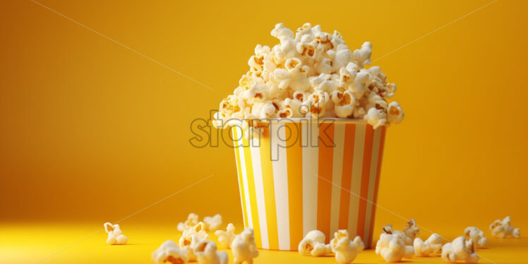 Yellow retro popcorn background - Starpik Stock