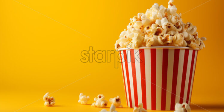 Yellow retro popcorn background - Starpik Stock