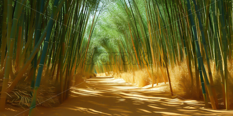 A bamboo forest in the desert - Starpik Stock