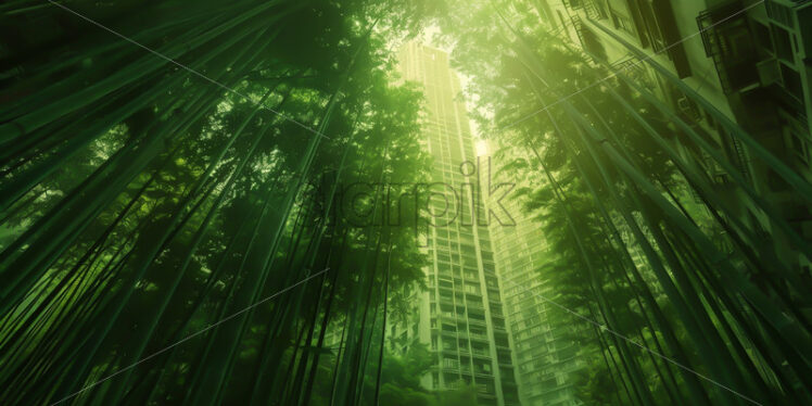 A bamboo forest in the middle of a city - Starpik Stock