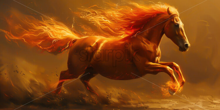 A beautiful horse on a plain - Starpik Stock