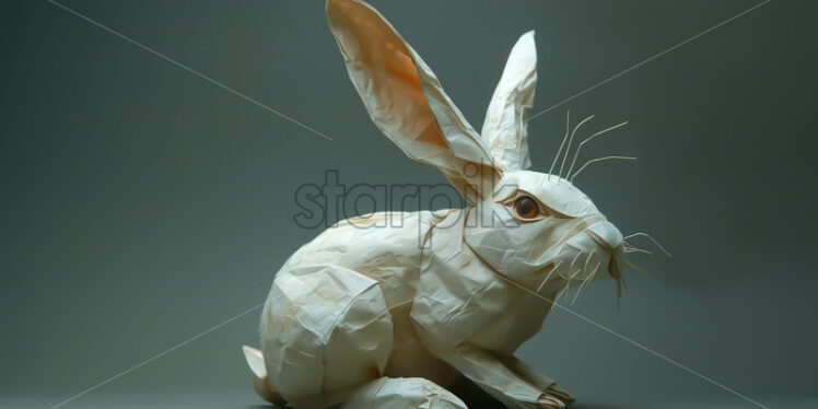 A bunny made of paper - Starpik Stock