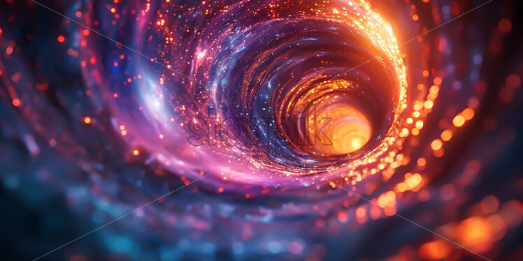 A colorful tunnel of energy - Starpik Stock