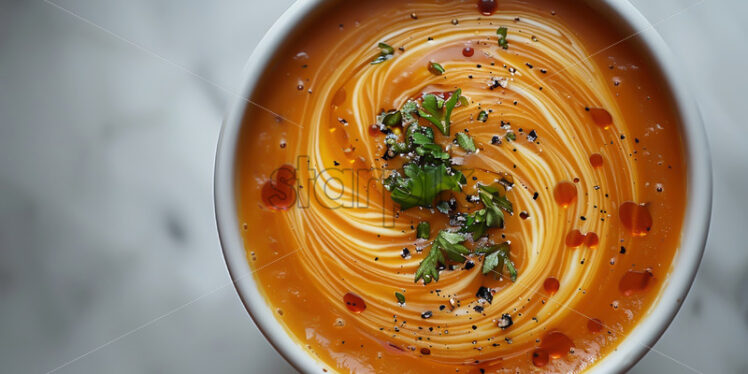 A delicious tomato cream soup - Starpik Stock