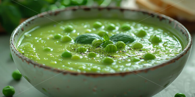 A green pea cream soup - Starpik Stock