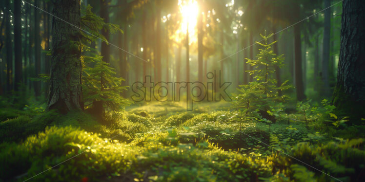 A lonely forest untouched by man - Starpik Stock