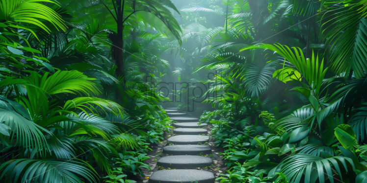 A path through a tropical forest - Starpik Stock