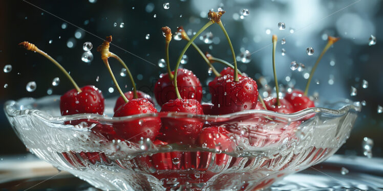 Cherries in a bowl of water - Starpik Stock