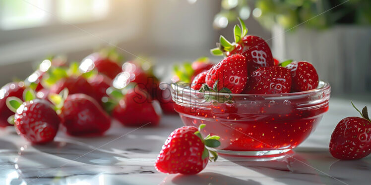 Delicious and sweet strawberry on the table - Starpik Stock